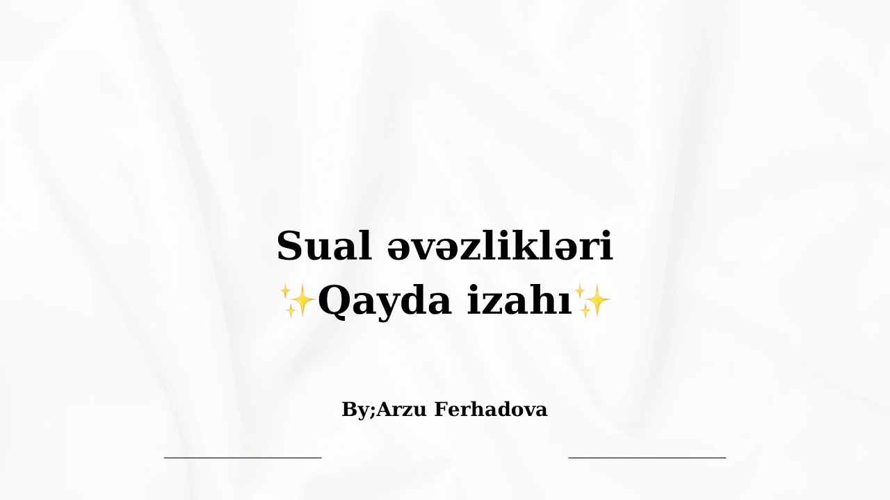 İnterrogative pronouns (sual əvəzlikləri) 0708608486 #english #pronoun