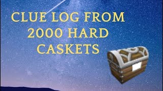 Runescape 3 - Clue Log from 2000 Hard Clues