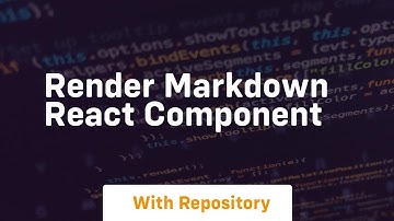 render markdown react component