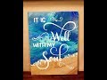 Acrylic pour Beach Painting- it is well with my soul