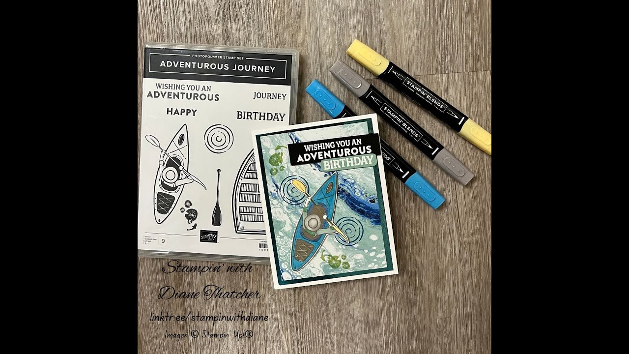 Adventurous Journey - Tea & Cards - Stampin' with Diane T - heat embossing. August 31, 2022