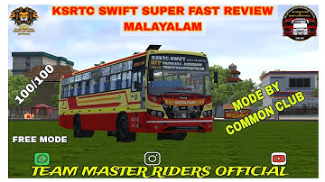 KSRTC SWIFT SUPER FAST REVIEW MALAYALAM @team_master_riders_official #bussid #gameplay #ksrtcswift