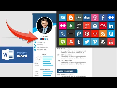 how-to-use-or-insert-social-media-icons-on-your-resume-or-cv-in-microsoft-word-|-font-awesome-|-2020