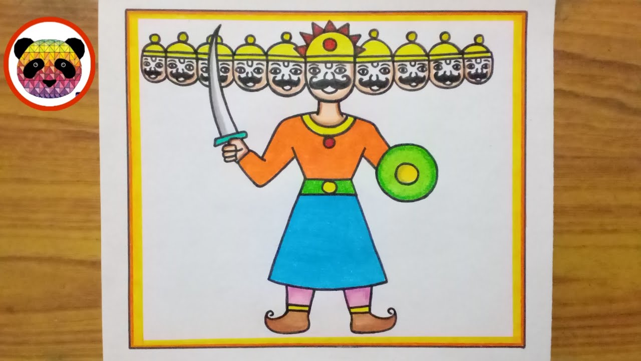 Image of Sketch Of Ten Head Ravana Or Dashakanta Ravan Outline Editable  Vector IllustrationRH677086Picxy