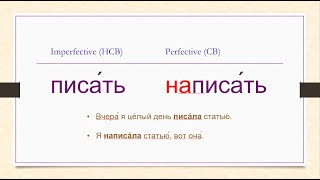 Aspect of Russian verbs. Perfective and imperfective verbs.