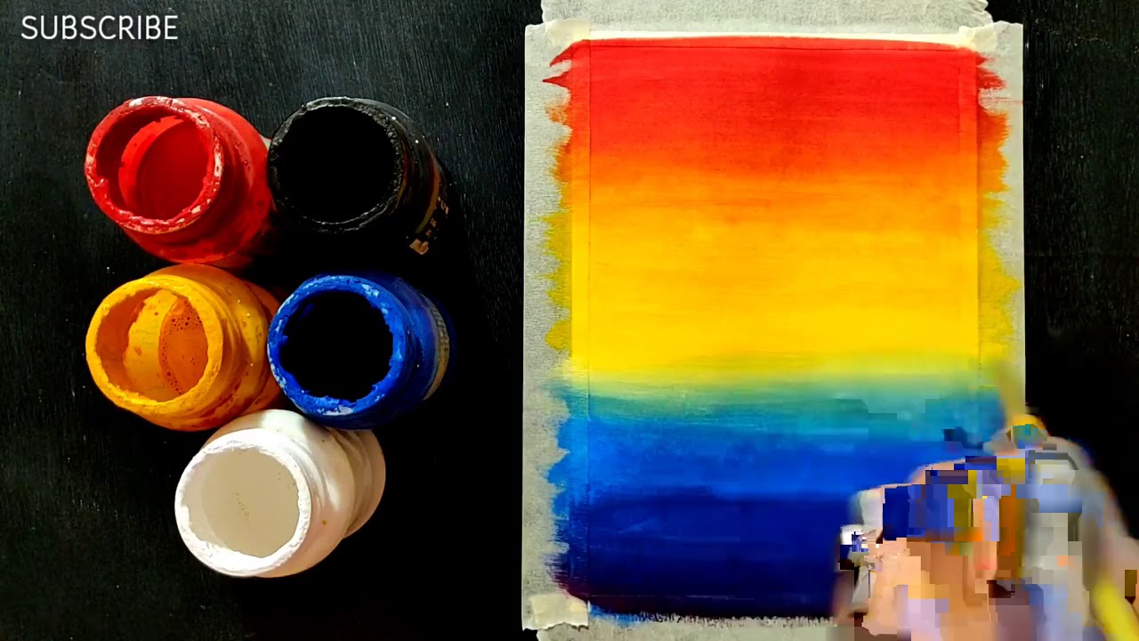 How to Blend Colours / Easy Art / Painting Ideas for Beginners ...