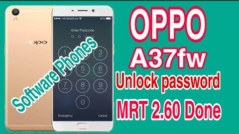 Oppo A37fw pattern lock remove by MRT 2.60 without dongle