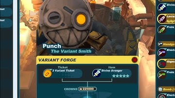 Spiral Knights 3 unique variant ticket added to Divine Avenger using Punch