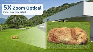 Ctronics 4K 8MP 5X Optical Zoom Surveillance Camera with Outdoor WLAN 5GHz/2.4GHz
