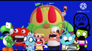 Pizza tower scream extended Version But with custom and cartoon characters￼￼