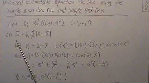 Unbiased Estimates for Population Std Dev using the Sample Mean Absolute Dev and the Sample Std Dev