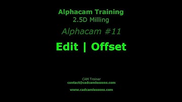 Edit | Offset - Alphacam Tutorial - 011