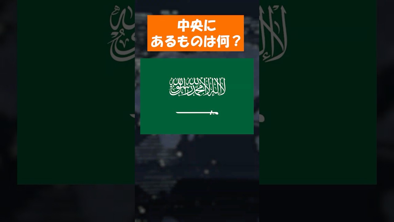 知ってた?真ん中にあるのは... #国旗マニア #国旗 #歴史 #地理 #月曜から夜更かし #雑学 #サウジアラビア