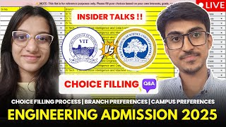 VIT vs SRM Choice Filling 2025 | Cutoff &amp; Branch &amp; Campus Preference | Engineering Admission Process