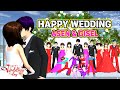 Wedding gisel and asen   vlog king happy family  sakura school simulator