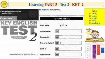 KET 2 Listening Part 5 Test 2 (Transcript + Key)