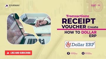 DOLLAR ERP | PART - 10 | DOLLAR ERP HOW TO CREATE RECEIPT VOUCHER. ERP SOFTWARE RECEIPT VOUCHER.