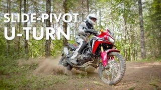 180° SKID TURNS LESSON  Fast SlidePivot UTurn Technique  On Heavy Adventure Bikes