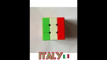 Different Country FLAGS on 3*3 RuBik’s Cube(part - 2)#Flagsonrubikscube#rubikscube#shorts#populartoy