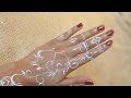  henna art by aroosa  how to white henna body paint tutorial