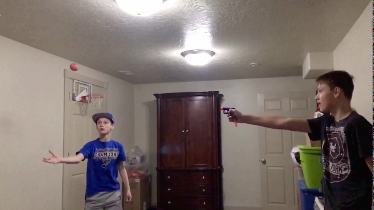 Nerf Gun Trick Shots- Dynamic Duo - YouTube