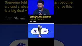 Rohit Sharma: The Ambassador of T20 WC 2026 #shorts #t20wc #shortvideo #ytshorts #bcci #trending