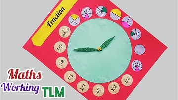 Fraction Maths Working Model/ Fraction Maths TLM/ Fraction Maths Chart Easy/ Maths Project/Maths TLM