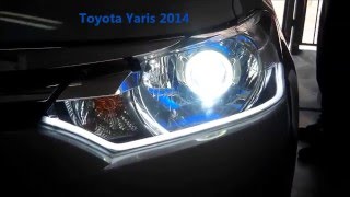 AutosLed: Personalización de Faros Toyota Yaris 2014 YouTube