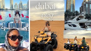 DUBAI VLOG🇦🇪| girls trip 2024 anniversary de ma sœur yatch, desert safari , plus…