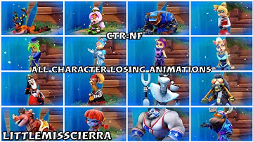 Crash Team Racing Nitro-Fueled All Character Losing Animations
