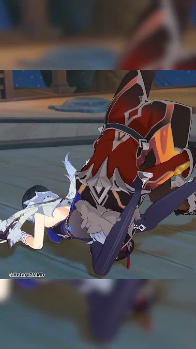 Yelan uses flying headscissors! #shorts #genshinimpact #yelan #mmd #blender