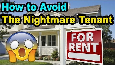 Avoid the NIGHTMARE tenant and eviction: My Tenant screening process