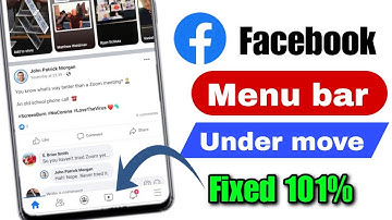 facebook home button down  2024 | facebook menu bar settings | facebook notification bar up down