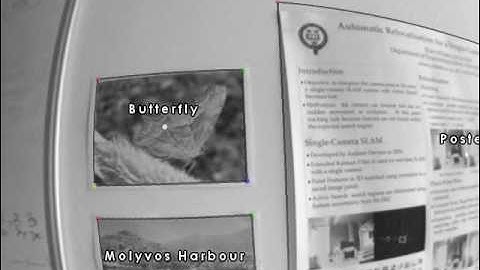Object recognition and localization while tracking and mapping: Poster Wall
