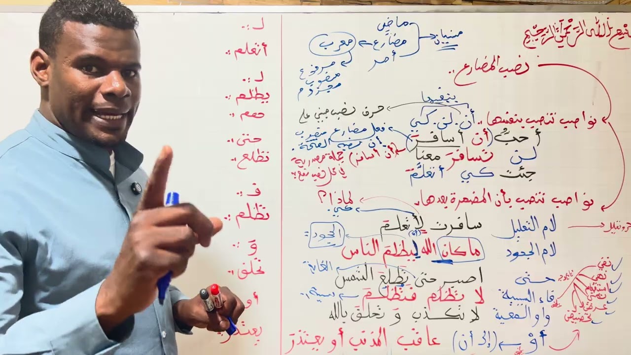 السنة الأولى ثانوي نصب الفعل المضارع