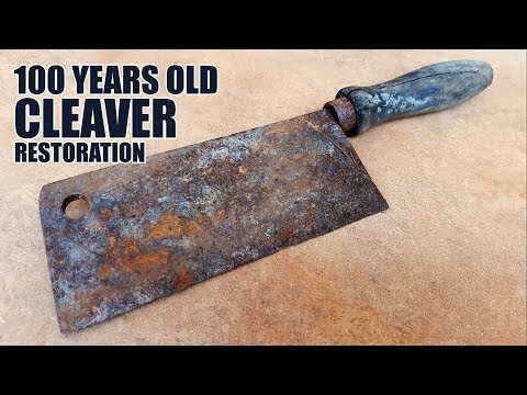 Antique Rusty Cleaver Restoration