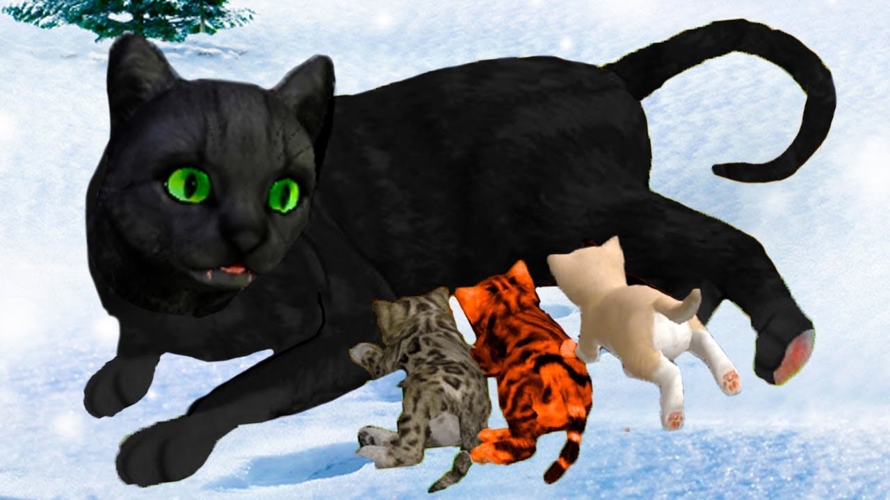 ⁣СИМУЛЯТОР Маленького КОТЕНКА #25 Мир кошек и котов с Кидом. Челлендж - победить всех Боссов зимой
