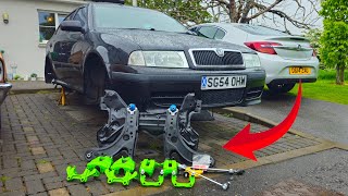 THE MK1 OCTAVIA VRS GETS ALL NEW SUSPENSION PARTS! Part 2