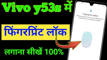 Vivo y53s mobile me fingerprint lock kaise lagaye | how to set fingerprint lock in Vivo y53s