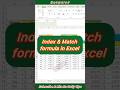 Index and Match formula in Excel | NU MURAD | EXCEL