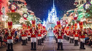 Mickey's Once Upon A Christmastime Parade at Very Merry Christmas Party - with Princesses, Frozen