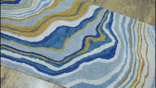 Hand Tufted Wool 2'6''x6' Runner Area Rug Abstract Multicolor K00S17