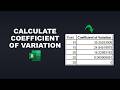 How to Calculate Coefficient of Variation in Excel | Easy Step-by-Step Statistics Tutorial