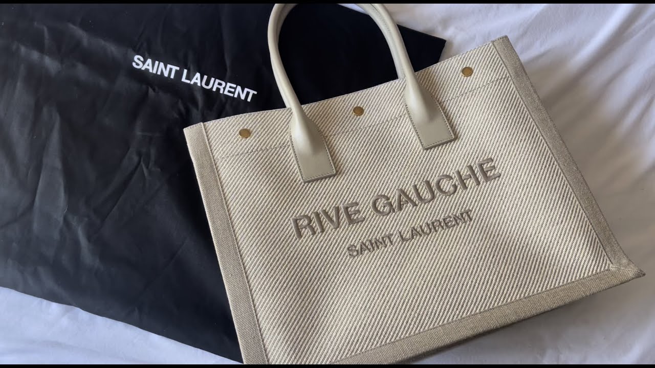 Saint Laurent Rive Gauche Small Canvas Tote Bag