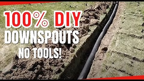 A TRUE EASY DIY Underground Buried Downspout Instructional video in Under 4 Minutes
