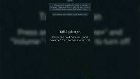 very accessible video how to create channel on WhatsApp with TalkBack for blind user #blindtechudaan
