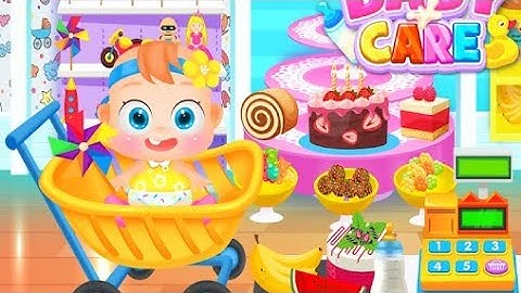 Boram take care of baby and play with color stacking rings