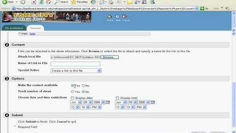 Blackboard Instructor - F - Course Info - Add Syllabus