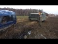 UAZ 452 vs LAND ROVER DISCOVERY in mud on field
