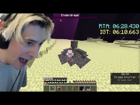 xQc Reacts to 6:17 Choke Minecraft Speedrun.
